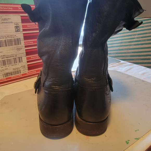 Frye Dark Leather Sole Boots - Picture 5 of 8